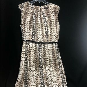 Dana Buchman Animal Print Sleeveless Dress.